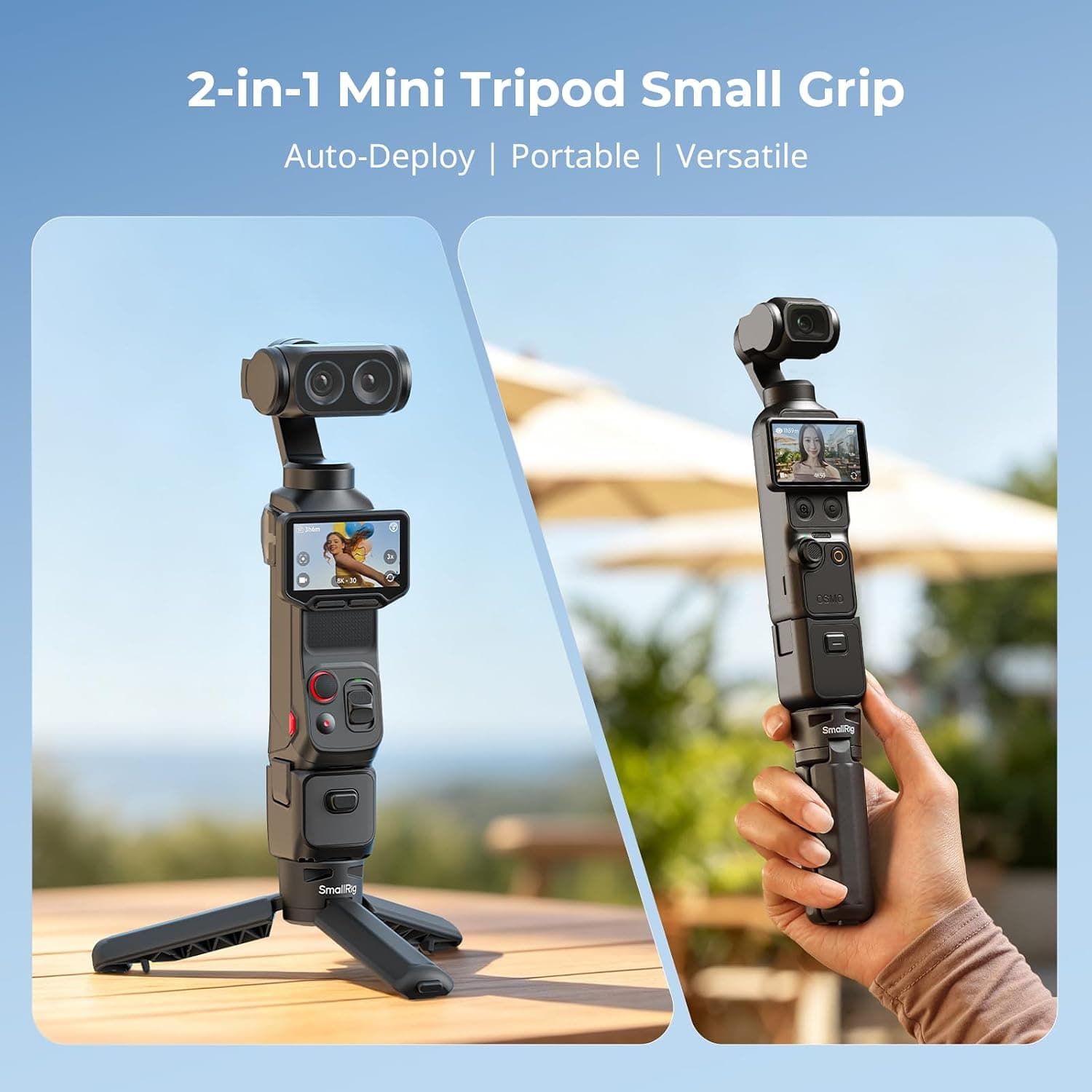 سهپایه مینی مناسب DJI Pocket 4P/4/3 و Insta360 Luna از SmallRig با بازشدن تکلمسی سهپایه مینی مناسب DJI Pocket 4P/4/3 و Insta360 Luna از SmallRig با بازشدن تکلمسی