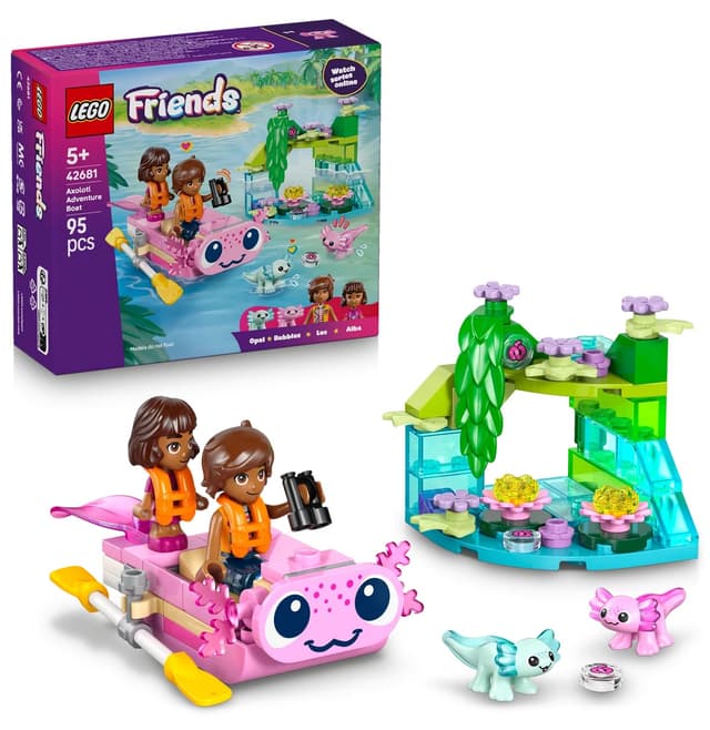 لگو 42681 Friends کودکان قایق ماجراجویی Axolotl، 95 قطعه، مناسب بالای 5 سال لگو 42681 Friends کودکان قایق ماجراجویی Axolotl، 95 قطعه، مناسب بالای 5 سال