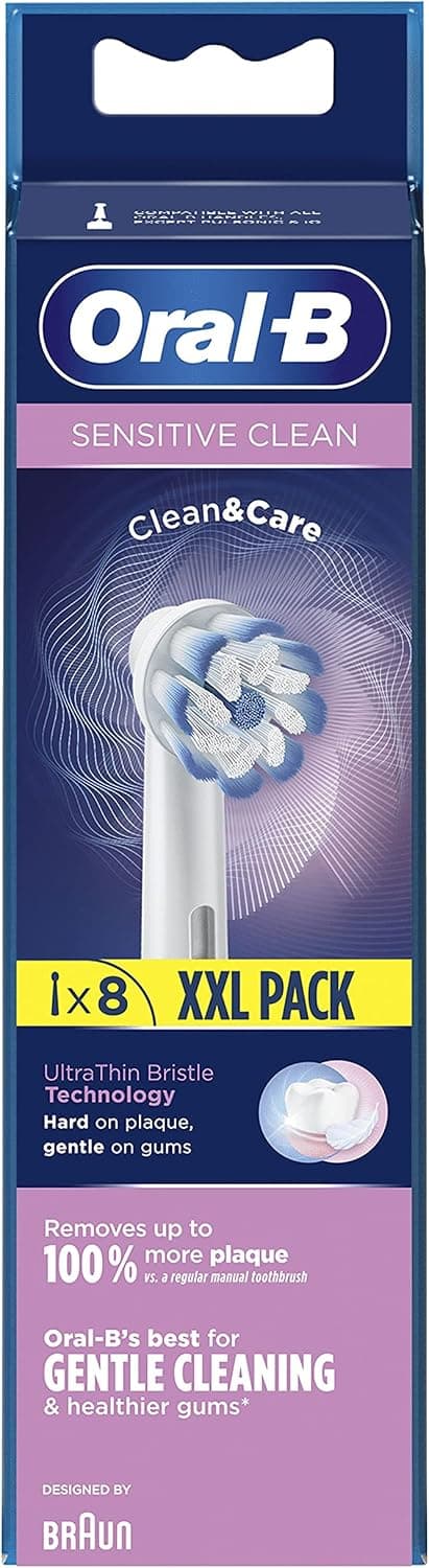 سری یدک مسواک Oral-B Sensitive Clean با الیاف فوقباریک، 8 عدد سری یدک مسواک Oral-B Sensitive Clean با الیاف فوقباریک، 8 عدد