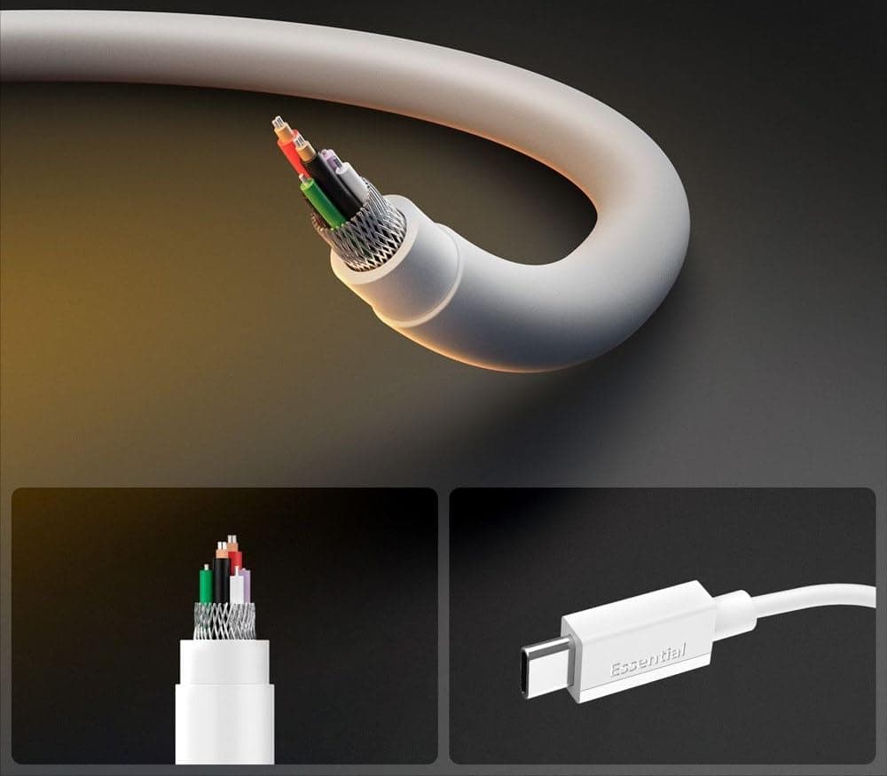 کابل USB-C به USB-C 1 Metre Spigen، مقاوم، 60W، PPS 2.0، انتقال داده 480 Mbps سفید مدل ACA08717 کابل USB-C به USB-C 1 Metre Spigen، مقاوم، 60W، PPS 2.0، انتقال داده 480 Mbps سفید مدل ACA08717
