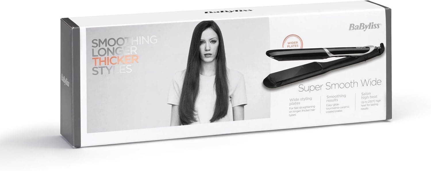 اتو مو BaByliss Sleek Control با سیستم حرارتی Advanced Ceramics، صفحات تورمالین-سرامیکی، 235 درجه مدل ST397E اتو مو BaByliss Sleek Control با سیستم حرارتی Advanced Ceramics، صفحات تورمالین-سرامیکی، 235 درجه مدل ST397E