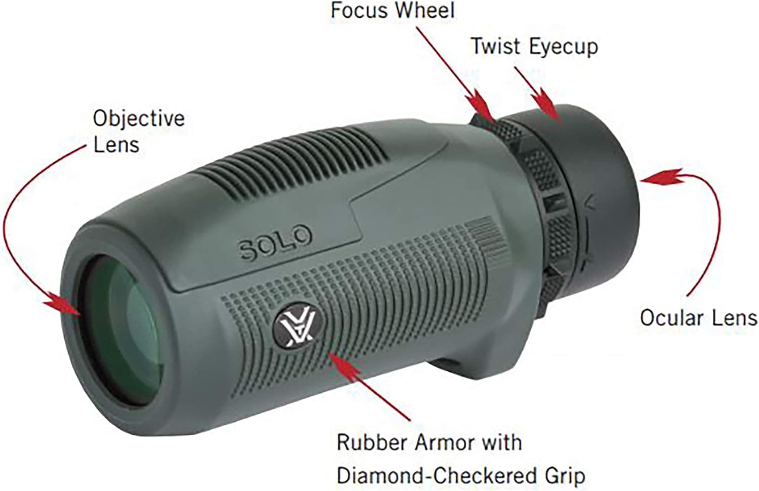 دوربین دوچشمی Vortex مدل Solo 8X25 مشکی دوربین دوچشمی Vortex مدل Solo 8X25 مشکی