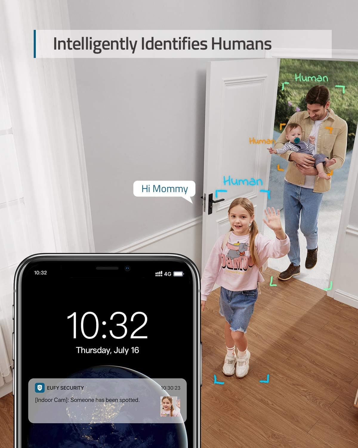 دوربین امنیتی داخلی eufy Security مدل E220 با چرخش و تشخیص افراد دوربین امنیتی داخلی eufy Security مدل E220 با چرخش و تشخیص افراد