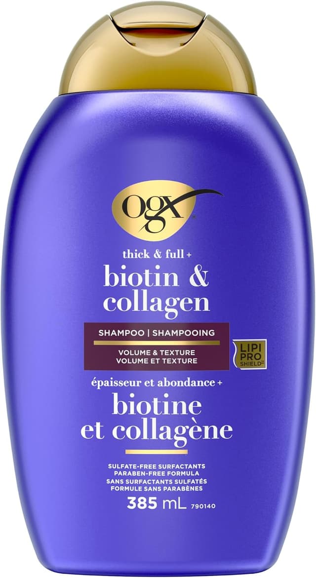 شامپو بدون سولفات OGX با بیوتین و کلاژن مدل Biotin & Collagen Volumizing 385ml شامپو بدون سولفات OGX با بیوتین و کلاژن مدل Biotin & Collagen Volumizing 385ml