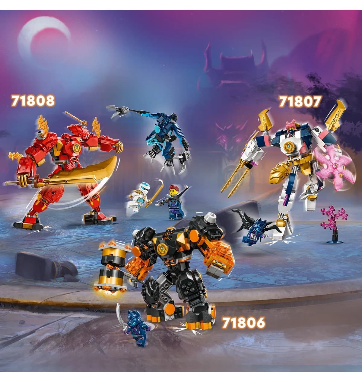لگو NINJAGO ربات عنصر آتش Kai از مدل 71808، مجموعه ساختنی 322 قطعهای لگو NINJAGO ربات عنصر آتش Kai از مدل 71808، مجموعه ساختنی 322 قطعهای
