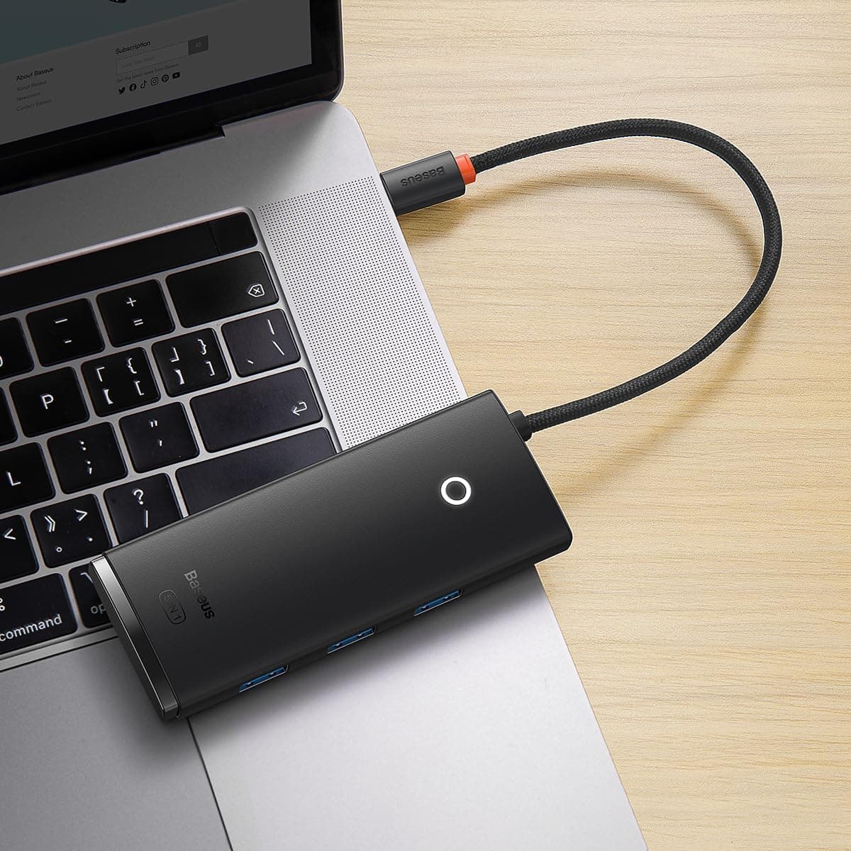 هاب شارژ Type-C چندکاره Baseus مدل Lite 5-in-1 با HDMI، USB 3.0 و کارتخوان SD مشکی هاب شارژ Type-C چندکاره Baseus مدل Lite 5-in-1 با HDMI، USB 3.0 و کارتخوان SD مشکی