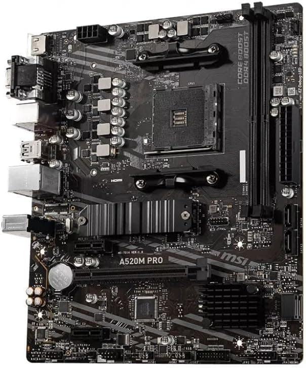 مادربرد MSI با سوکت AM4 و حافظه DDR4 فرم mATX مدل A520M PRO مادربرد MSI با سوکت AM4 و حافظه DDR4 فرم mATX مدل A520M PRO