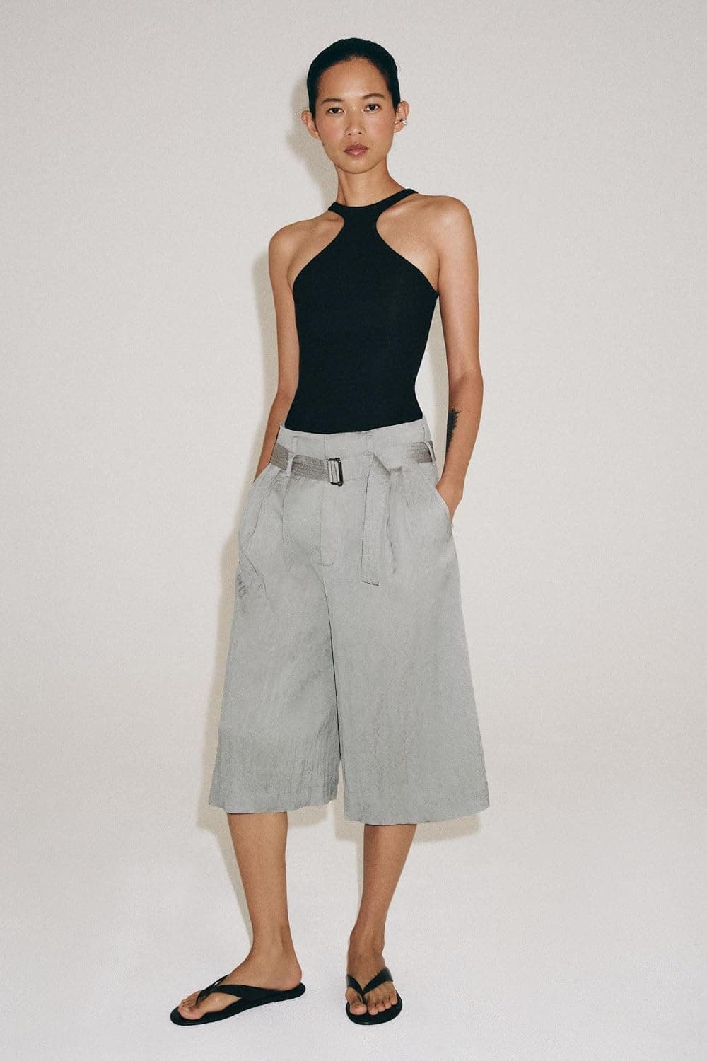 شورت برمودا زنانه Zara ZW COLLECTION کمربندی شورت برمودا زنانه Zara ZW COLLECTION کمربندی