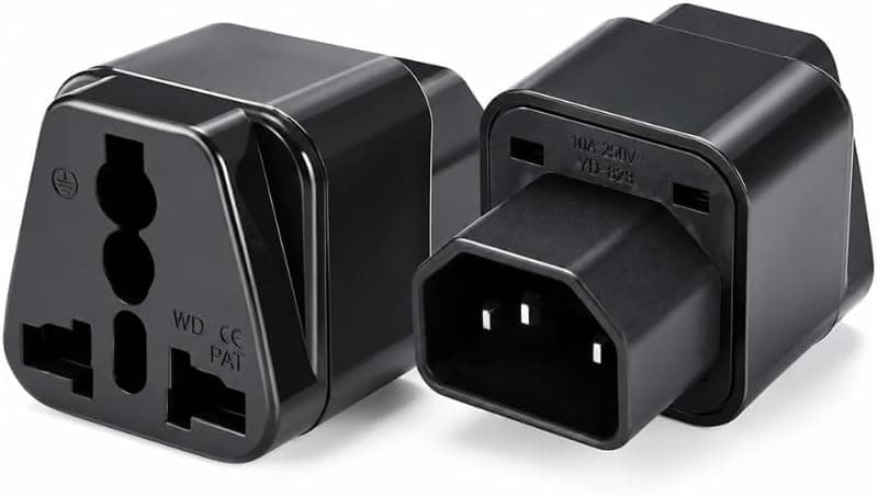 تبدیل برق UPS از IEC C14 نری به پریز یونیورسال DKURVE بسته 2 عددی تبدیل برق UPS از IEC C14 نری به پریز یونیورسال DKURVE بسته 2 عددی