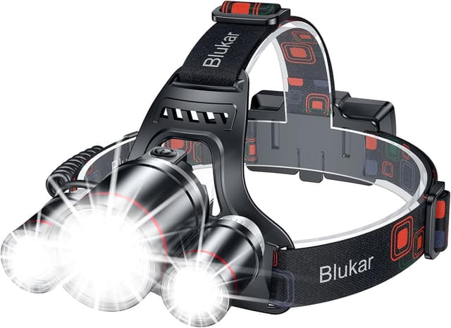 چراغ پیشانی Blukar شارژی با 3 چراغ LED چراغ پیشانی Blukar شارژی با 3 چراغ LED