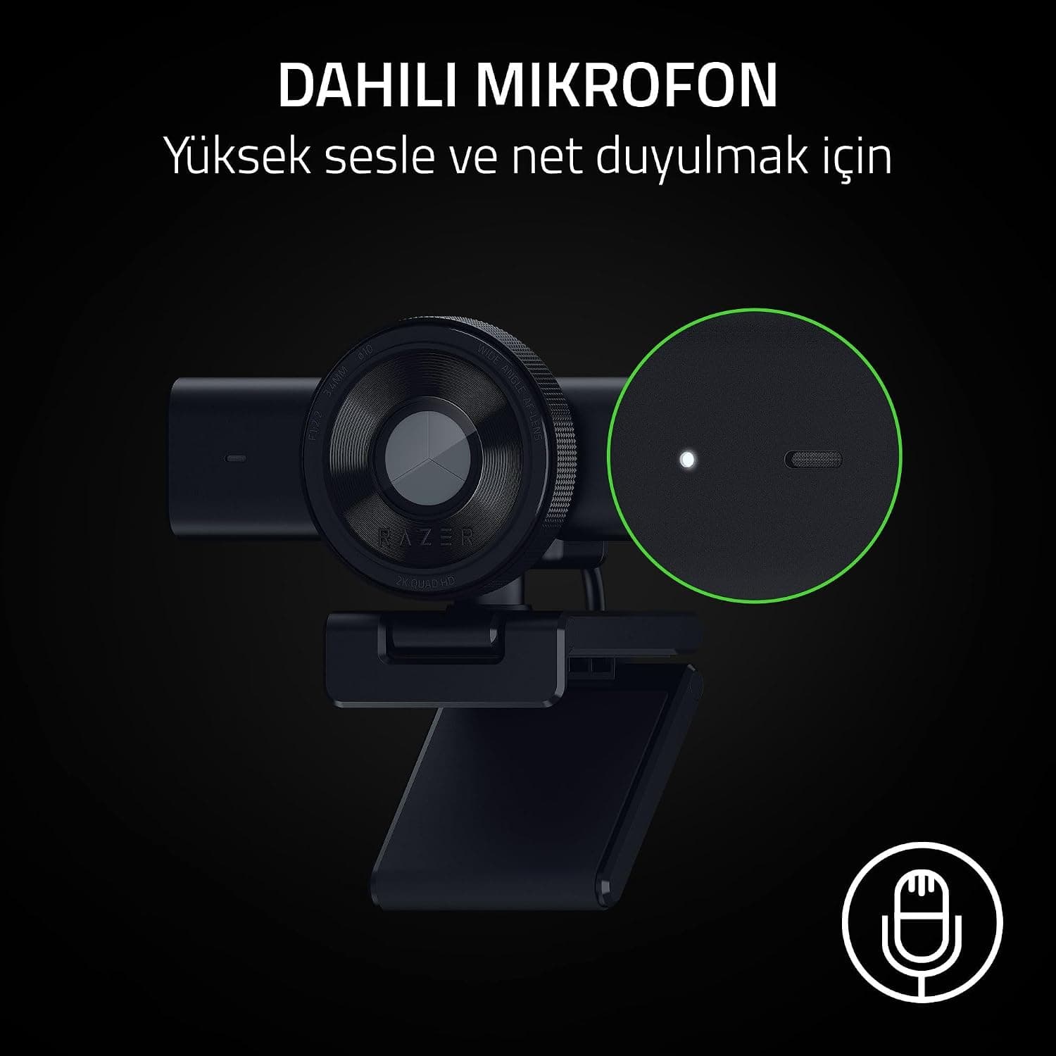 وبکم Razer Kiyo V2 X مشکی Full HD 1080p 60 FPS وبکم Razer Kiyo V2 X مشکی Full HD 1080p 60 FPS