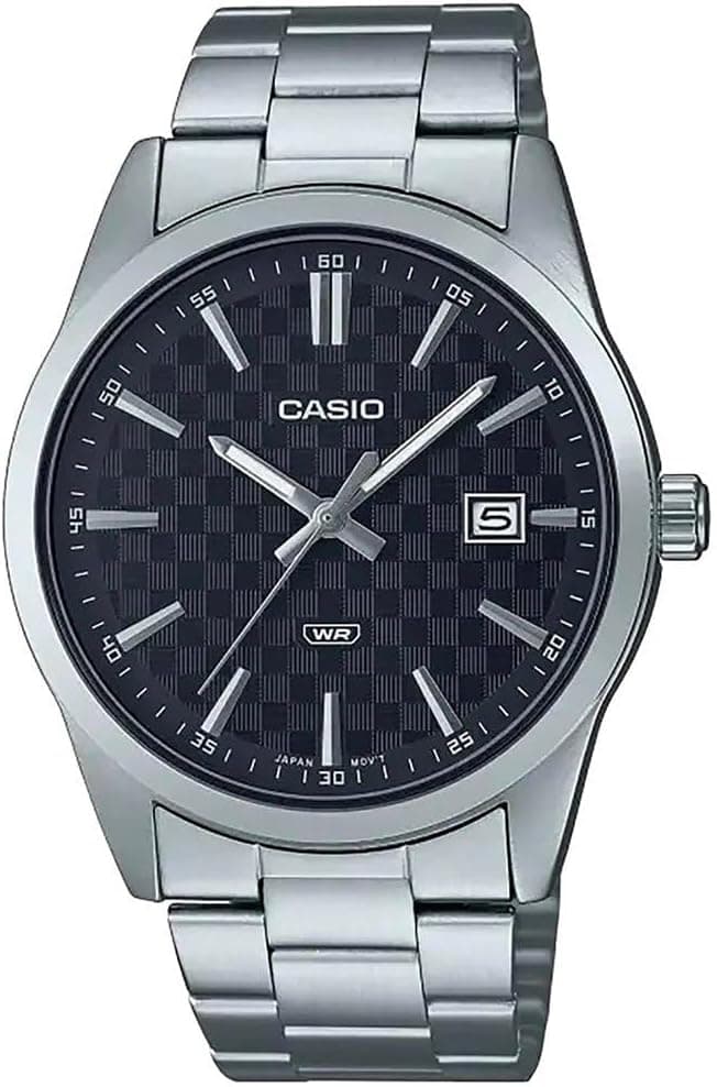 ساعت مردانه Casio با صفحه مشکی مدل MTP-VD02B-1EUDF ساعت مردانه Casio با صفحه مشکی مدل MTP-VD02B-1EUDF