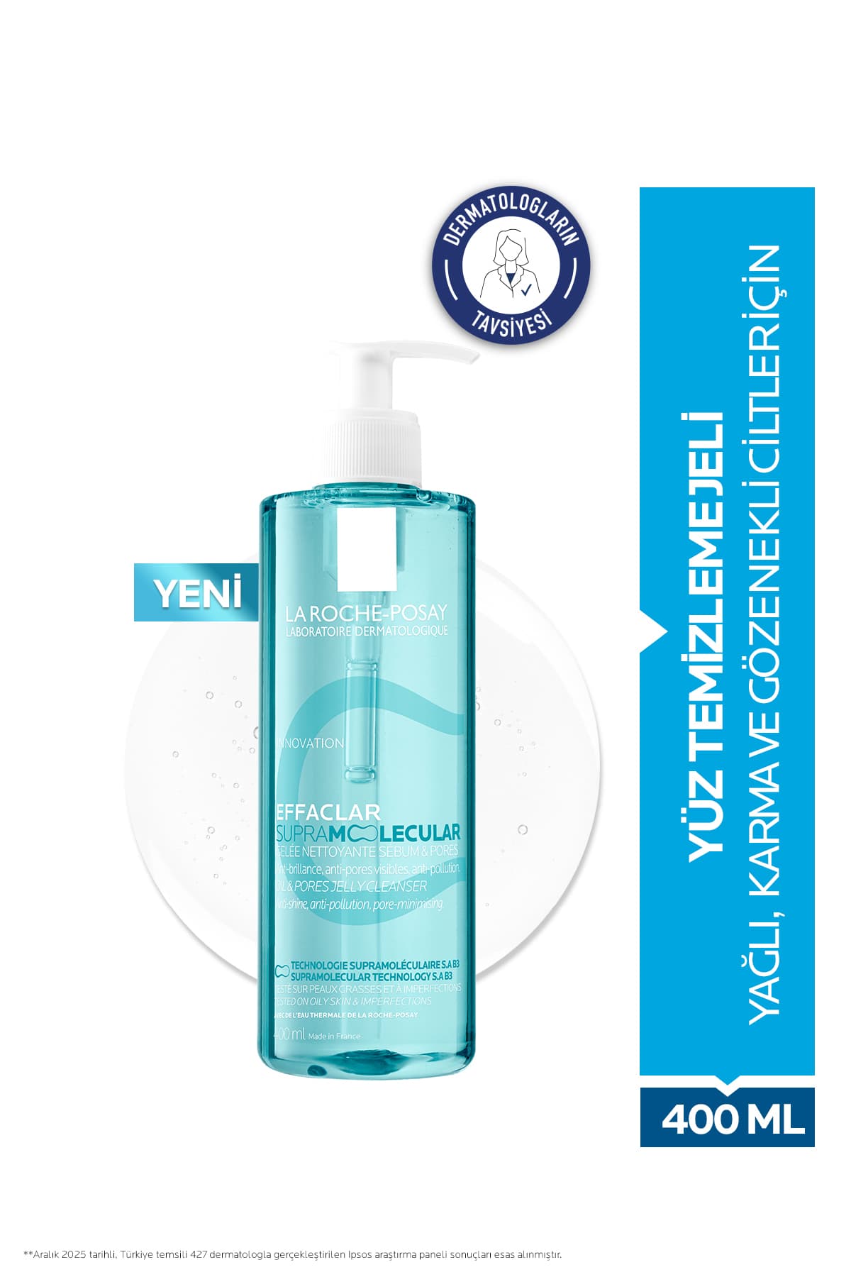 ژل شوینده صورت برای پوست مختلط و چرب La Roche Posay ضد منافذ Effaclar Supramolecular 400 ml ژل شوینده صورت برای پوست مختلط و چرب La Roche Posay ضد منافذ Effaclar Supramolecular 400 ml