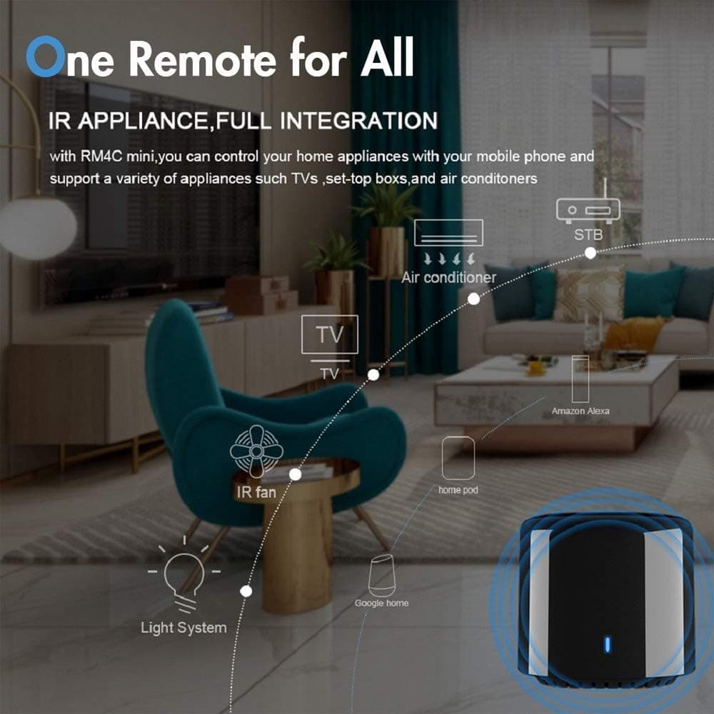 هاب کنترل هوشمند Broadlink با فناوری Fastcon، WiFi و IR سازگار با Alexa مدل RM4C Mini هاب کنترل هوشمند Broadlink با فناوری Fastcon، WiFi و IR سازگار با Alexa مدل RM4C Mini