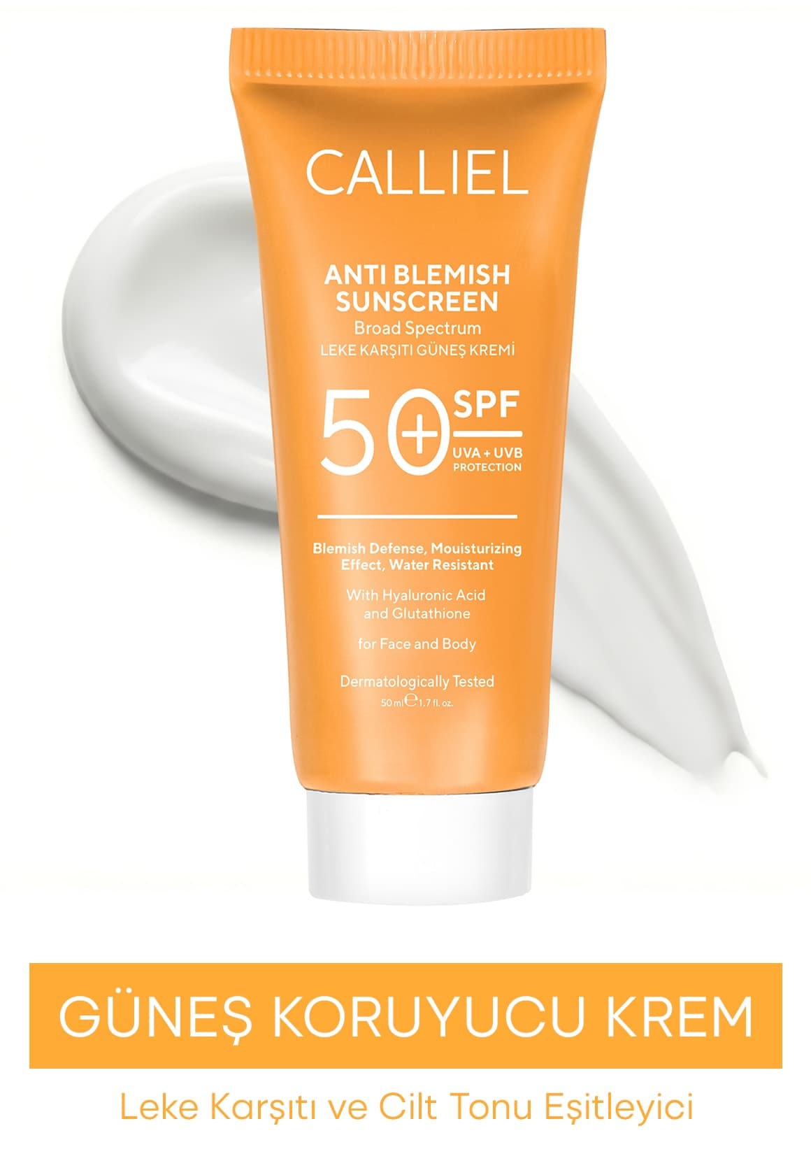 کرم ضد آفتاب CALLİEL ضد لک همه پوستها SPF 50 گلوتاتیوندار 50 ml کرم ضد آفتاب CALLİEL ضد لک همه پوستها SPF 50 گلوتاتیوندار 50 ml