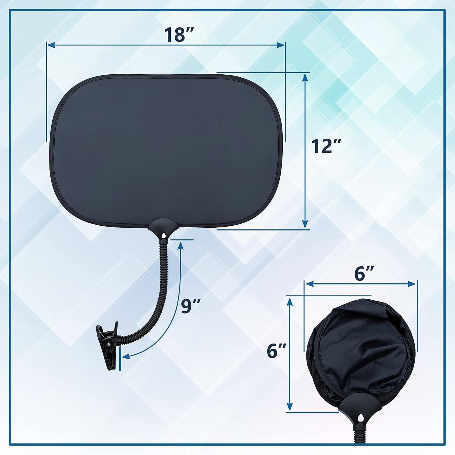 سایهبان لپتاپ TopShade انعطافپذیر، قابل تنظیم و قابل حمل سایهبان لپتاپ TopShade انعطافپذیر، قابل تنظیم و قابل حمل
