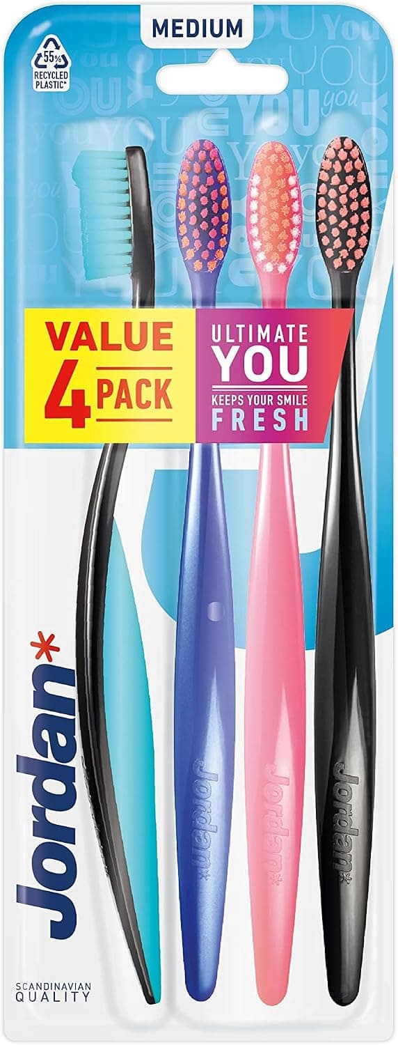 مسواک متوسط Jordan مدل Ultimate You بسته 4 عددی مسواک متوسط Jordan مدل Ultimate You بسته 4 عددی