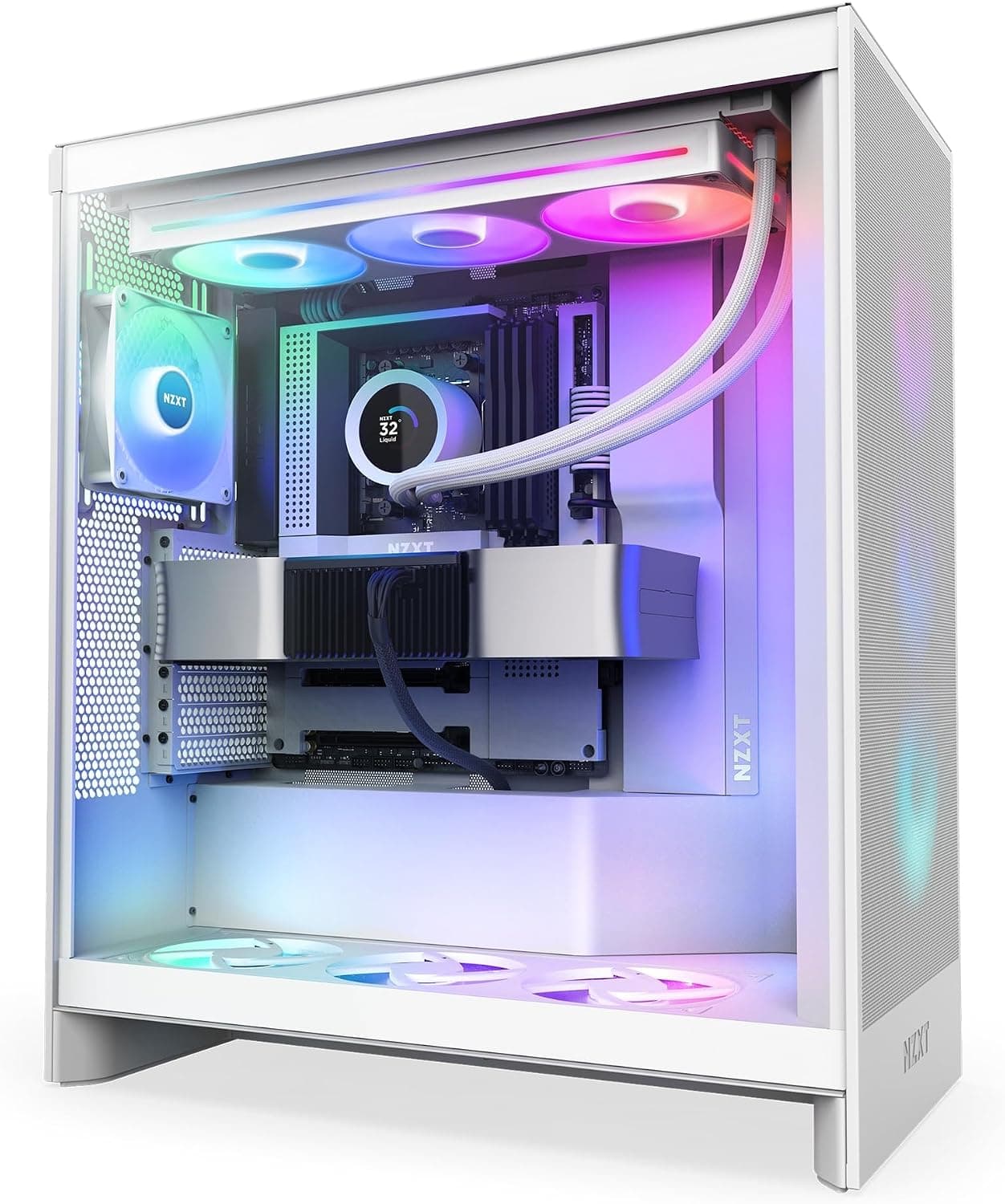 خنککننده مایع پردازنده NZXT سفید 360mm مدل Kraken Plus 360 RGB خنککننده مایع پردازنده NZXT سفید 360mm مدل Kraken Plus 360 RGB