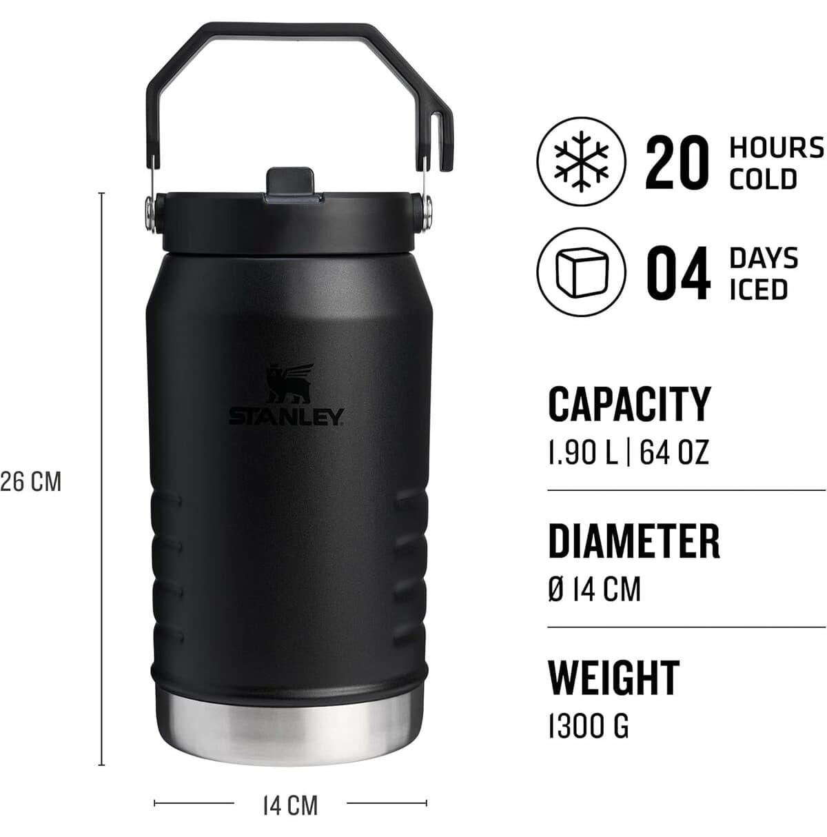 ترموس کوزهای Stanley IceFlow Flip Straw 2.0 ظرفیت 1.90L مدل 10-13085-038 ترموس کوزهای Stanley IceFlow Flip Straw 2.0 ظرفیت 1.90L مدل 10-13085-038