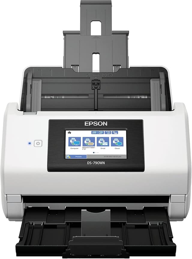 اسکنر اسناد رنگی Epson مدل DS-790WN با شبکه بیسیم، اسکن دورو و تغذیه خودکار 100برگی اسکنر اسناد رنگی Epson مدل DS-790WN با شبکه بیسیم، اسکن دورو و تغذیه خودکار 100برگی