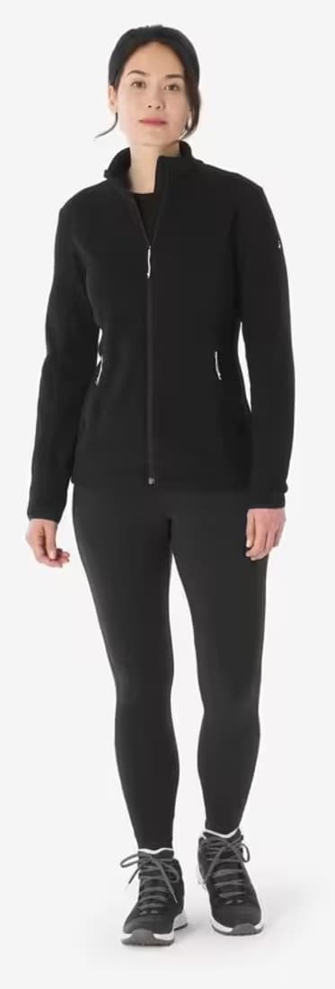 ژاکت پولار زنانه Decathlon مدل MH100 مشکی ژاکت پولار زنانه Decathlon مدل MH100 مشکی