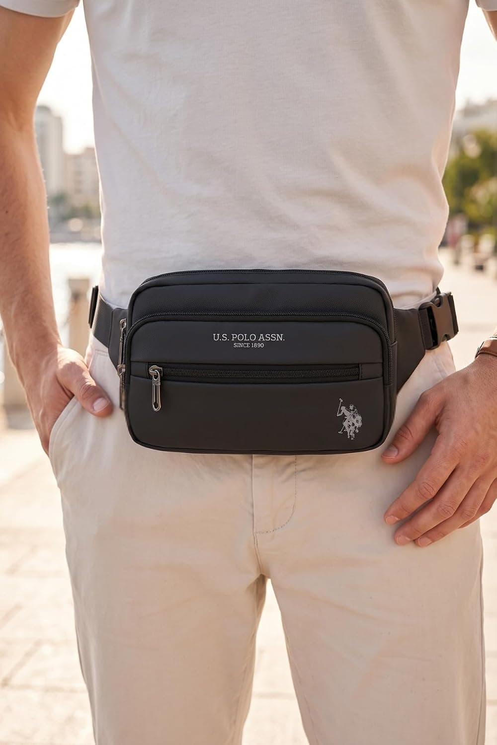 کیف کمری دوشی یونیسکس U.S. POLO ASSN. مشکی مدل 24492 کیف کمری دوشی یونیسکس U.S. POLO ASSN. مشکی مدل 24492