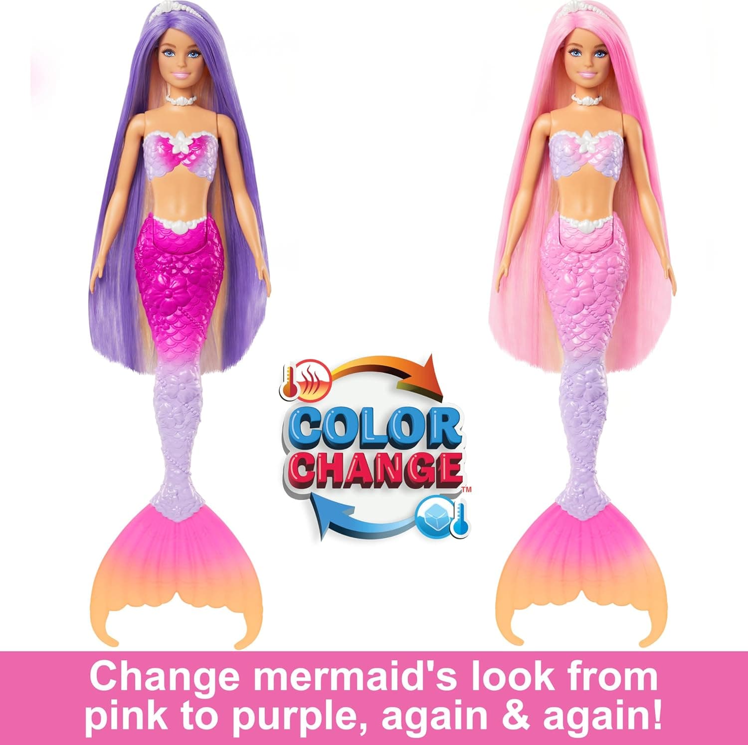 عروسک پری دریایی Barbie Malibu با قابلیت تغییر رنگ، دلفین و لوازم جانبی عروسک پری دریایی Barbie Malibu با قابلیت تغییر رنگ، دلفین و لوازم جانبی