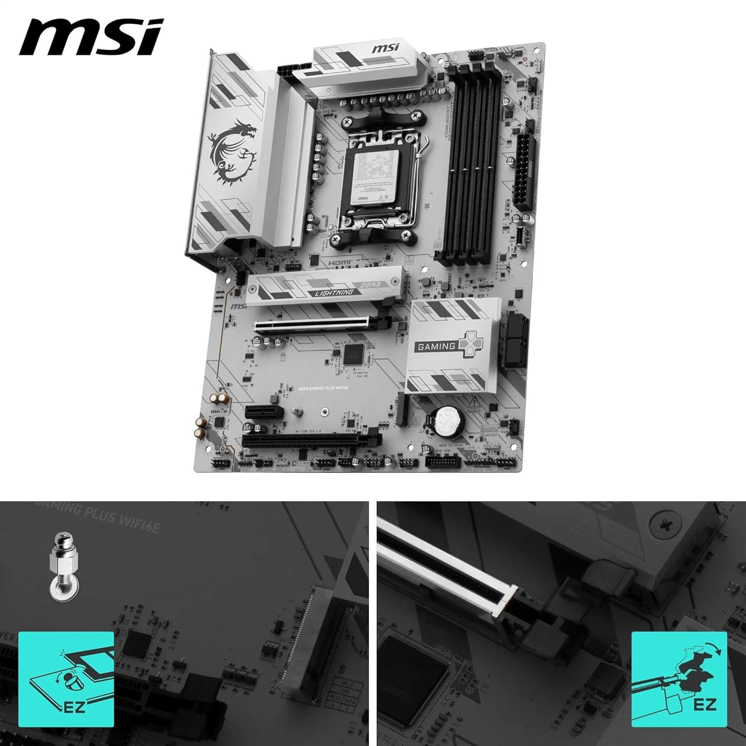 مادربرد MSI ATX با سوکت AM5 مدل B850 Gaming Plus WIFI6E مادربرد MSI ATX با سوکت AM5 مدل B850 Gaming Plus WIFI6E