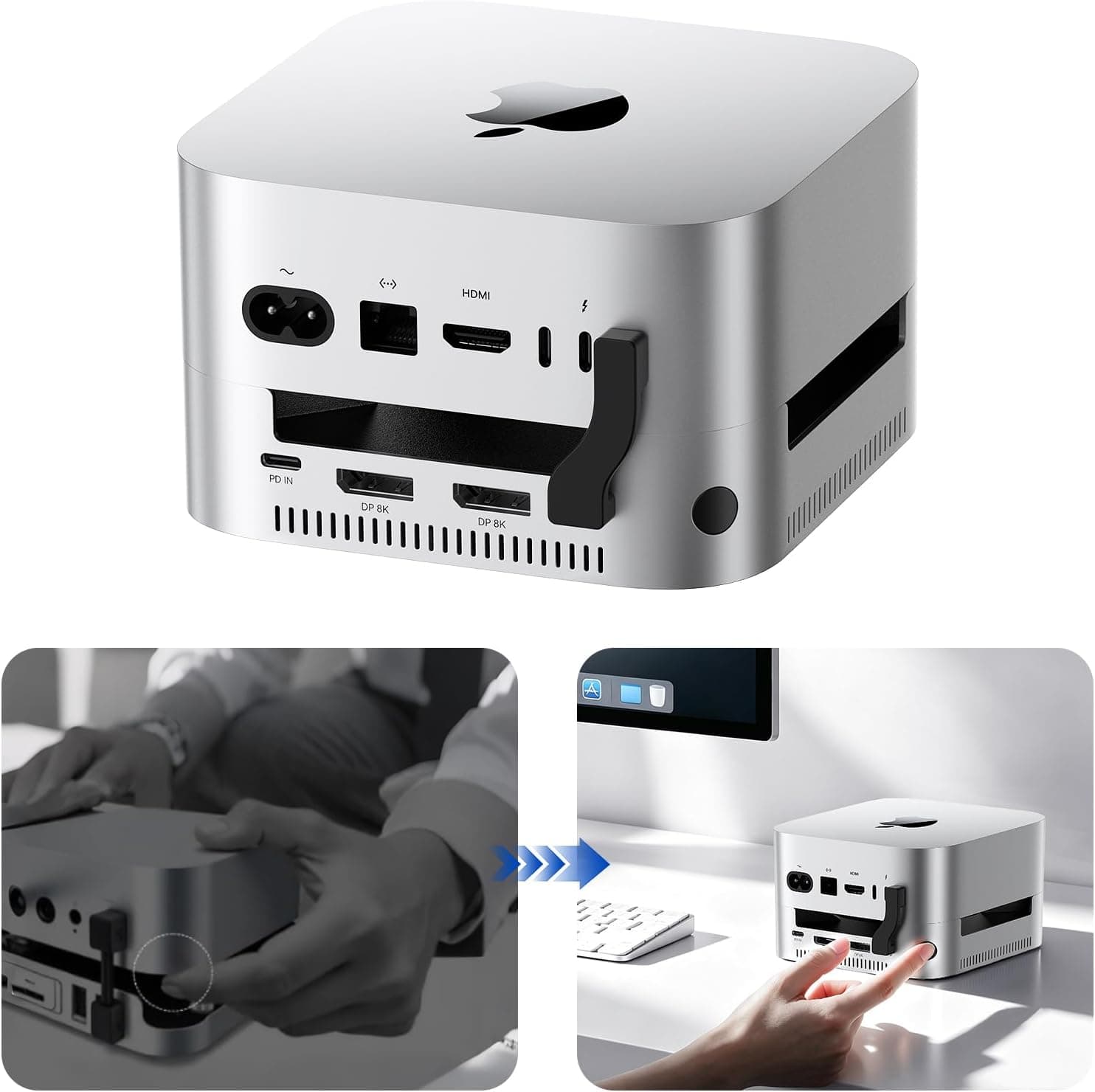 داک و استند Mac mini ACASIS با محفظه دوتایی NVMe 40Gbps داک و استند Mac mini ACASIS با محفظه دوتایی NVMe 40Gbps