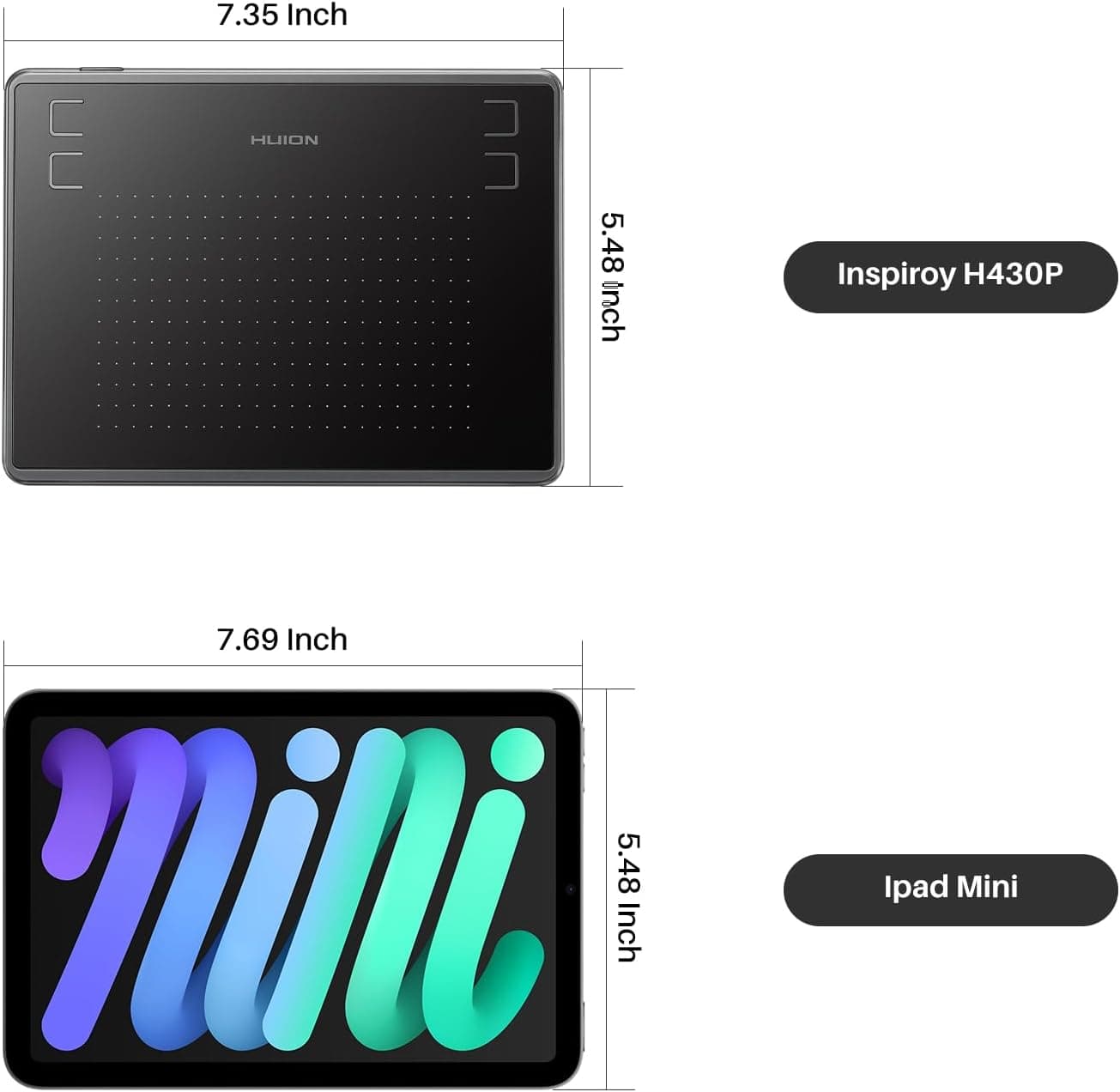 تبلت گرافیکی HUION Inspiroy قلم بدون باتری 4096 سطح 4 کلید مدل H430P تبلت گرافیکی HUION Inspiroy قلم بدون باتری 4096 سطح 4 کلید مدل H430P
