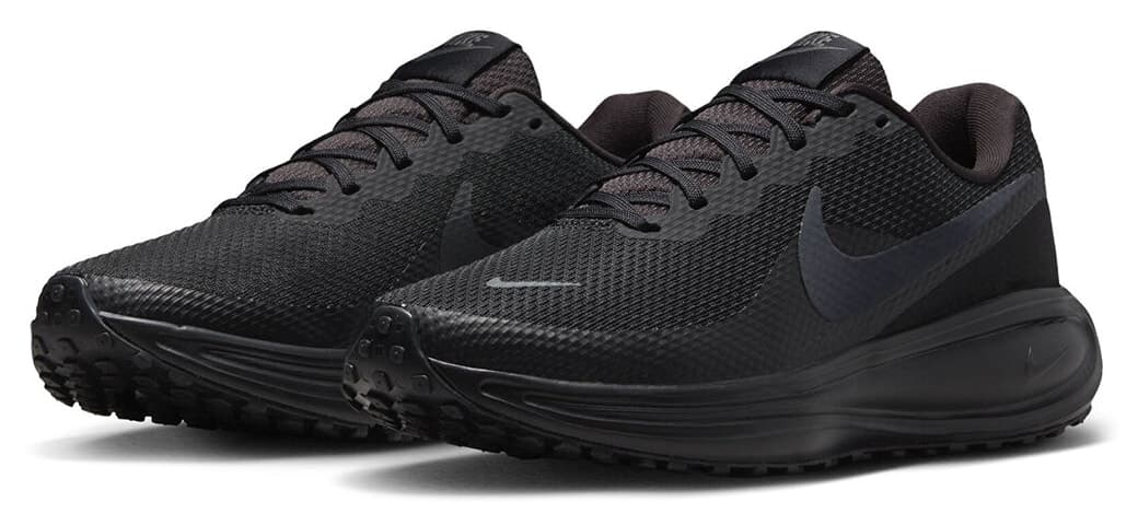 کفش ورزشی زنانه Nike مشکی بندی با پارچه بافت ساده و کف لاستیکی کفش ورزشی زنانه Nike مشکی بندی با پارچه بافت ساده و کف لاستیکی