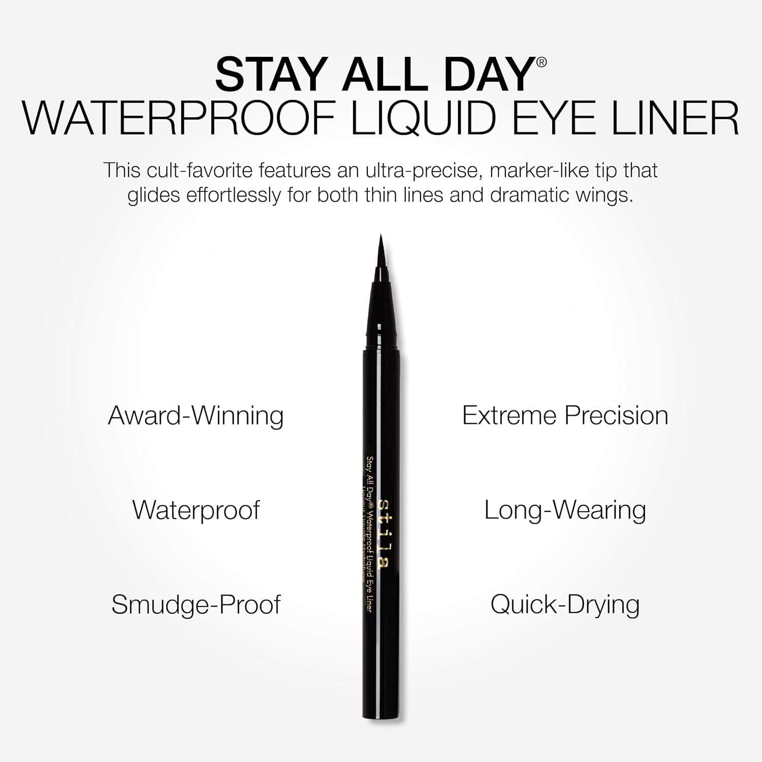 خط چشم مایع ضدآب زنانه Stila مشکی پررنگ Stay All Day 0.016 oz، 0.5 ml بسته 1 عددی خط چشم مایع ضدآب زنانه Stila مشکی پررنگ Stay All Day 0.016 oz، 0.5 ml بسته 1 عددی