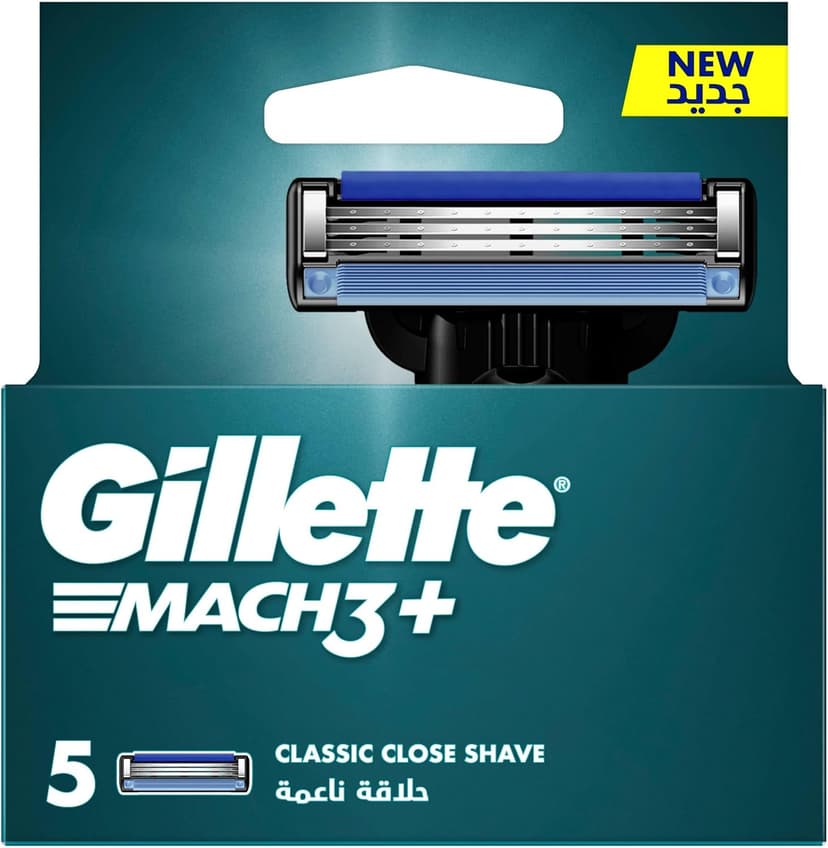 تیغ یدکی ریشتراش مردانه Gillette Mach3+ بسته 5 عددی تیغ یدکی ریشتراش مردانه Gillette Mach3+ بسته 5 عددی