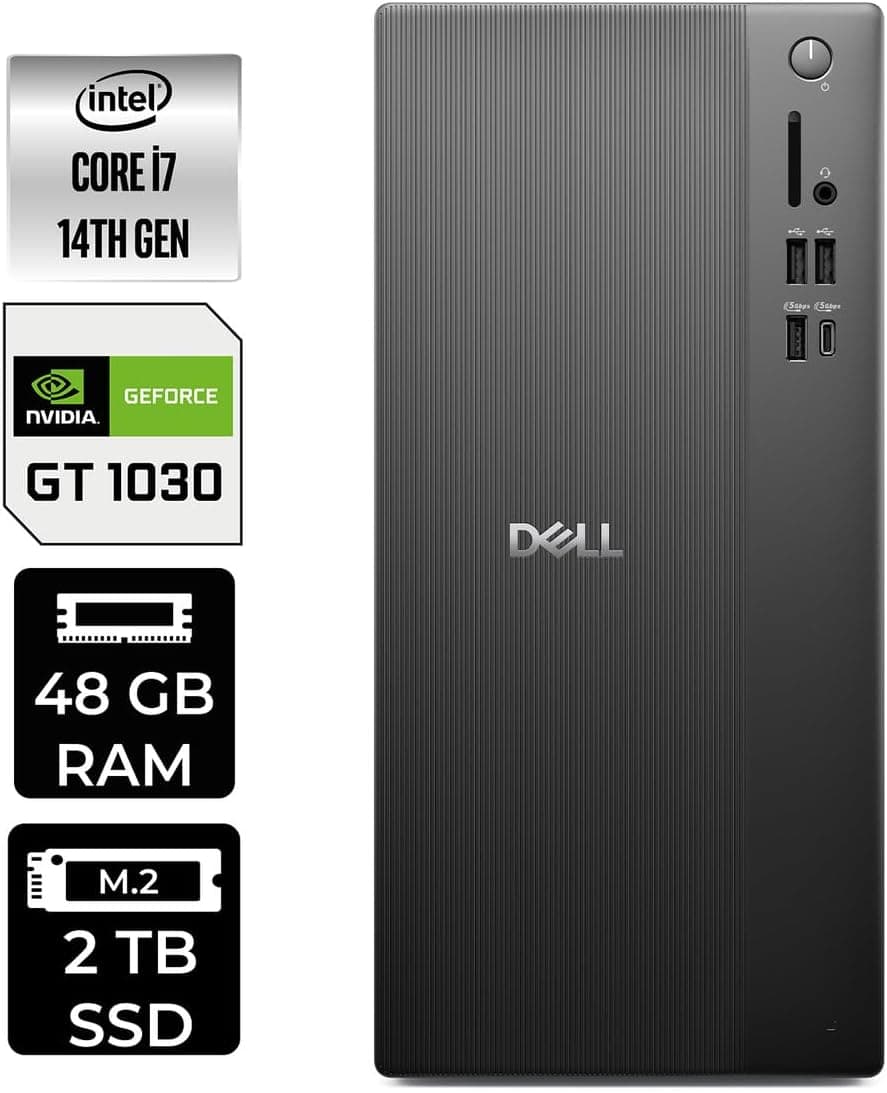 کامپیوتر رومیزی Dell پردازنده i7 14700 رم 48GB SSD 2TB FreeDOS مدل Ect1250 کامپیوتر رومیزی Dell پردازنده i7 14700 رم 48GB SSD 2TB FreeDOS مدل Ect1250