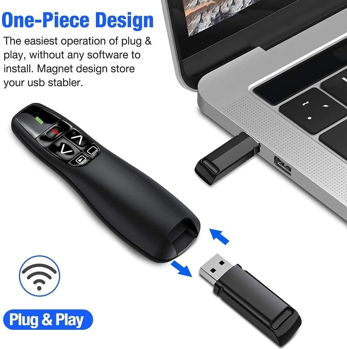 ریموت ارائه بیسیم Gnker برای PowerPoint مدل R400 ریموت ارائه بیسیم Gnker برای PowerPoint مدل R400