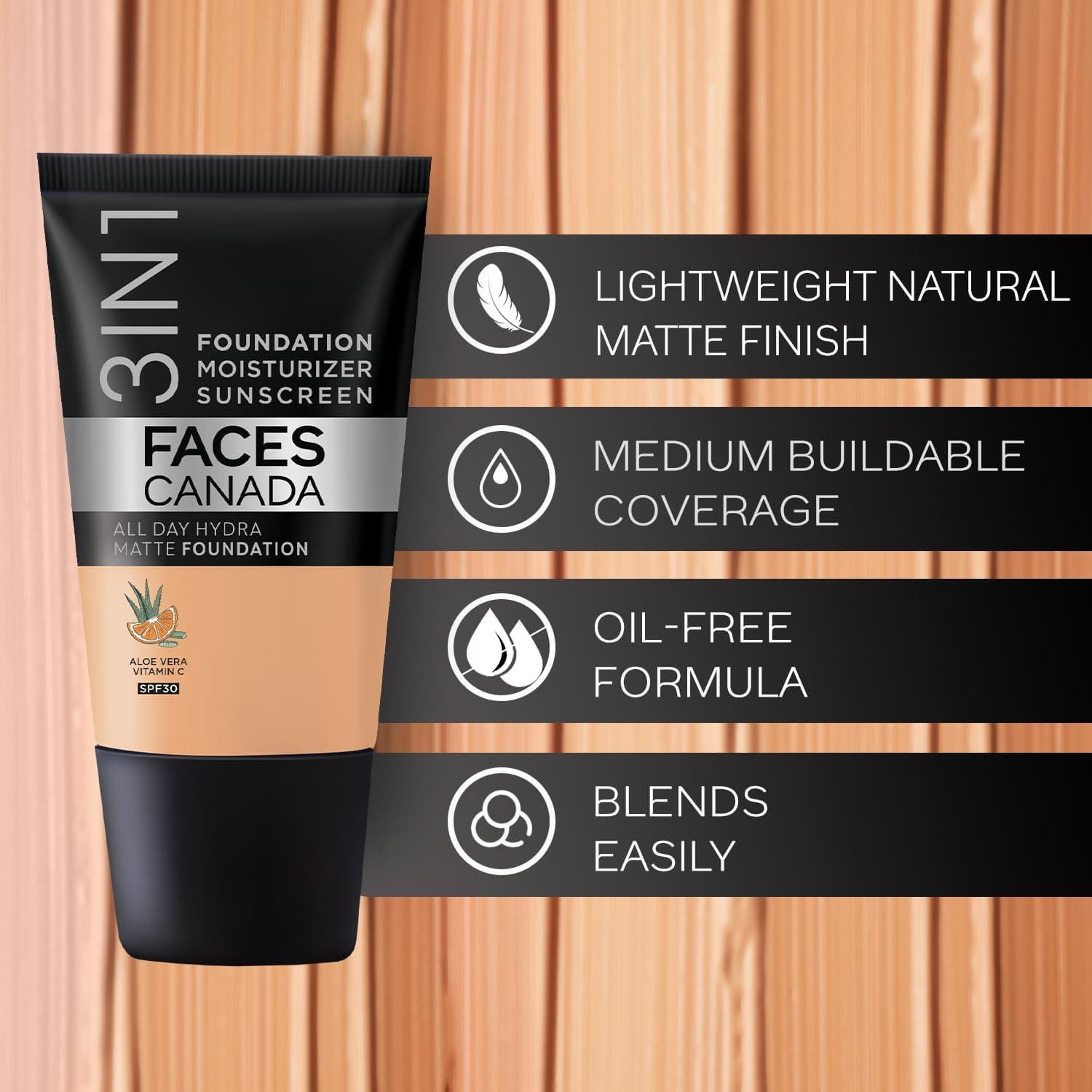 ست آرایشی FACESCANADA Always On Glow با کرم پودر Absolute Ivory 012 ست آرایشی FACESCANADA Always On Glow با کرم پودر Absolute Ivory 012