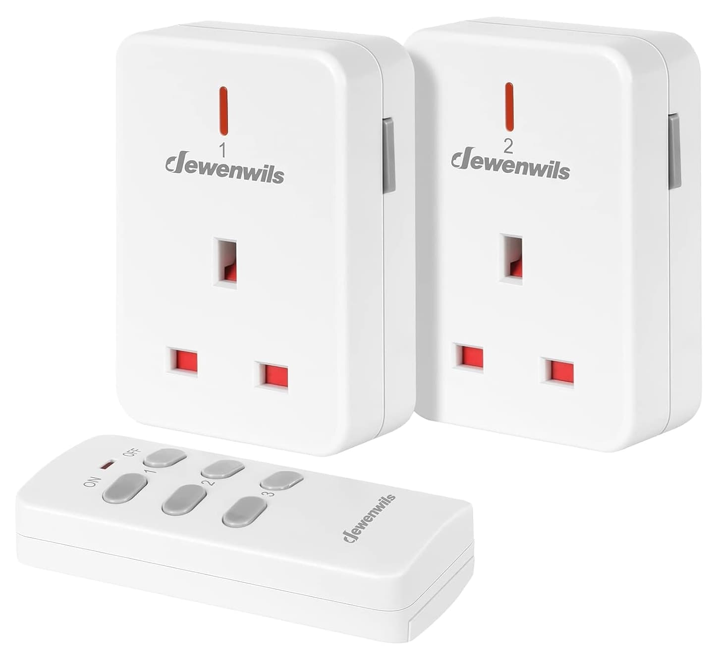 پریز بیسیم DEWENWILS 13A/3120W برد بلند 30m/100ft قابل برنامهریزی 2 پریز و 1 ریموت پریز بیسیم DEWENWILS 13A/3120W برد بلند 30m/100ft قابل برنامهریزی 2 پریز و 1 ریموت