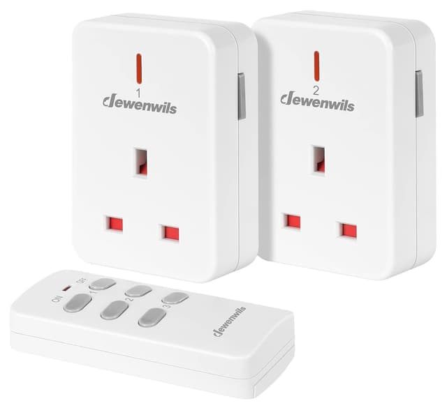 پریز بیسیم DEWENWILS 13A/3120W برد بلند 30m/100ft قابل برنامهریزی 2 پریز و 1 ریموت پریز بیسیم DEWENWILS 13A/3120W برد بلند 30m/100ft قابل برنامهریزی 2 پریز و 1 ریموت