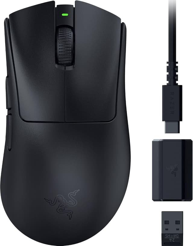 ماوس گیمینگ بیسیم ارگونومیک Razer DeathAdder V3 HyperSpeed مشکی 55g با دقت 26K DPI ماوس گیمینگ بیسیم ارگونومیک Razer DeathAdder V3 HyperSpeed مشکی 55g با دقت 26K DPI