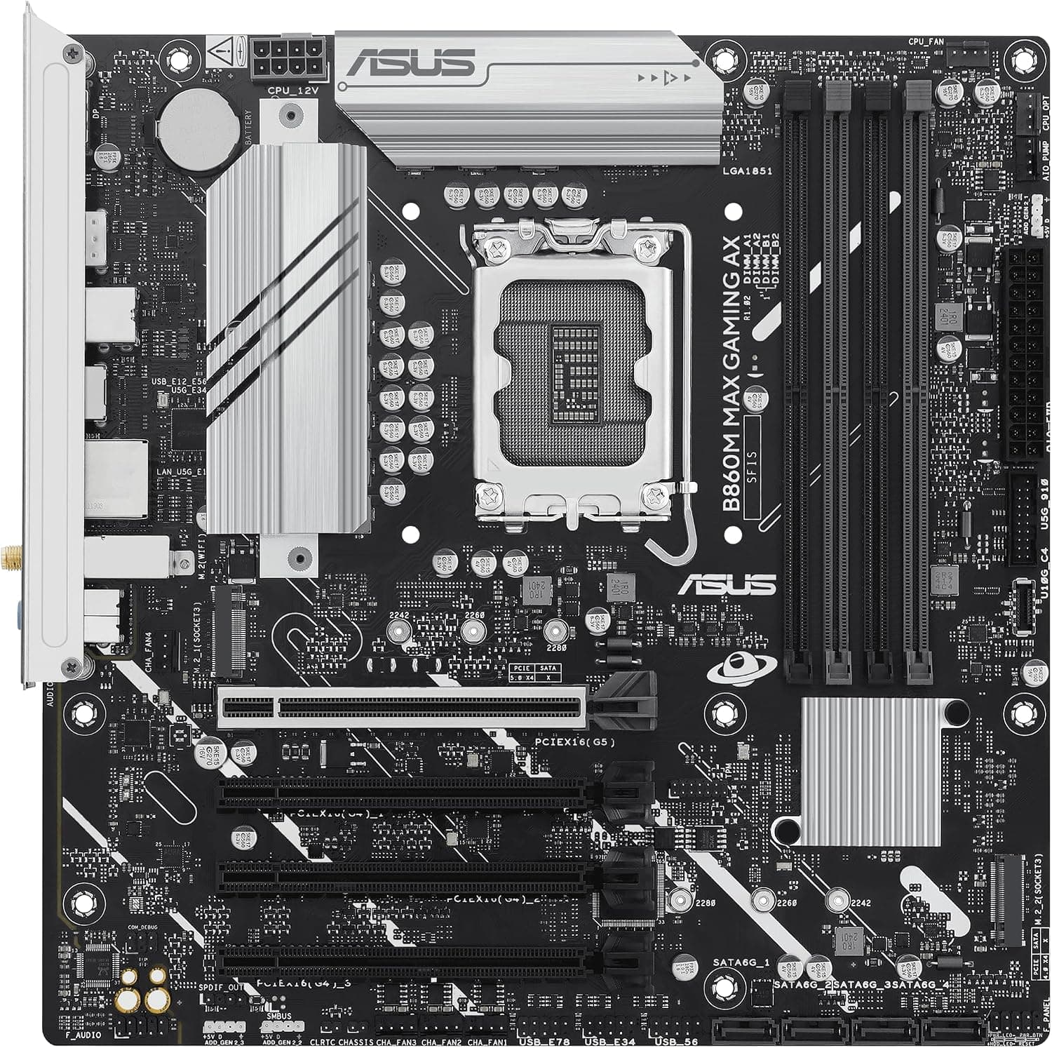 مادربرد ASUS Micro-ATX با چیپست Intel B860 سوکت LGA 1851 مدل B860M MAX GAMING AX مادربرد ASUS Micro-ATX با چیپست Intel B860 سوکت LGA 1851 مدل B860M MAX GAMING AX