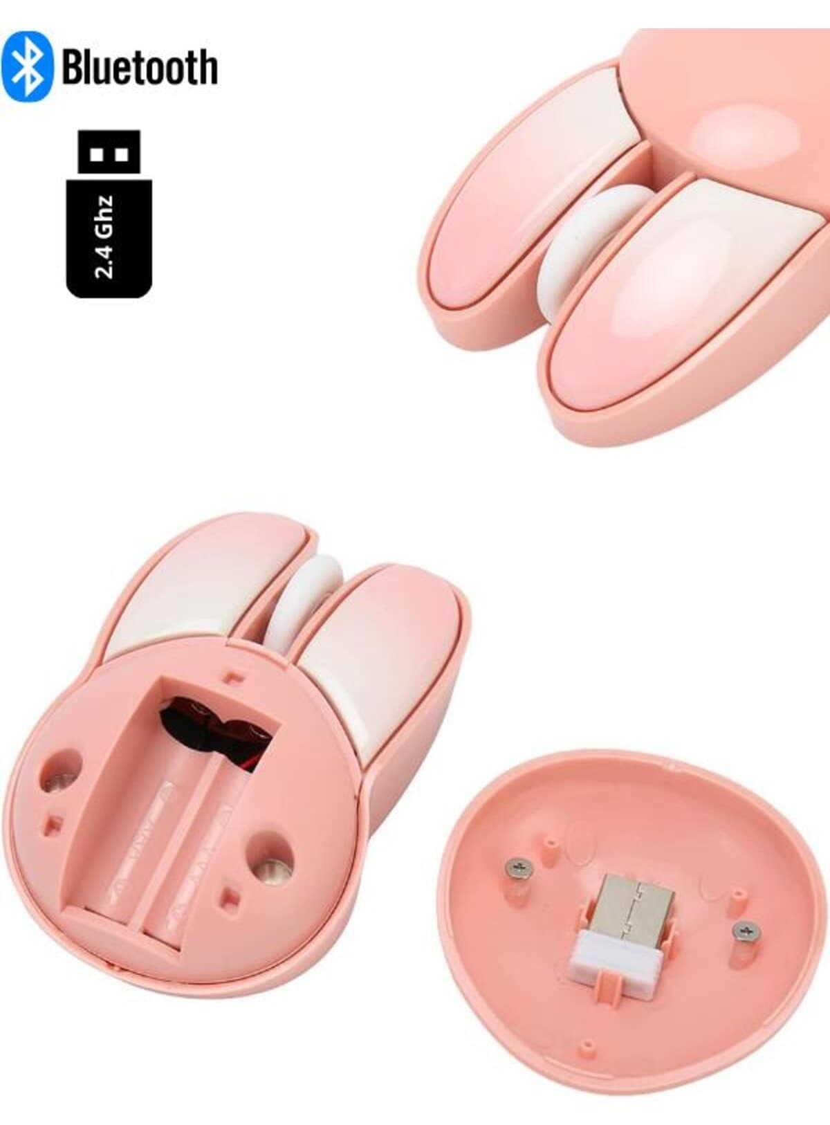 ماوس NDNeed طرح خرگوش سهبعدی صورتی بلوتوث + 2.4G دو حالته ماوس NDNeed طرح خرگوش سهبعدی صورتی بلوتوث + 2.4G دو حالته