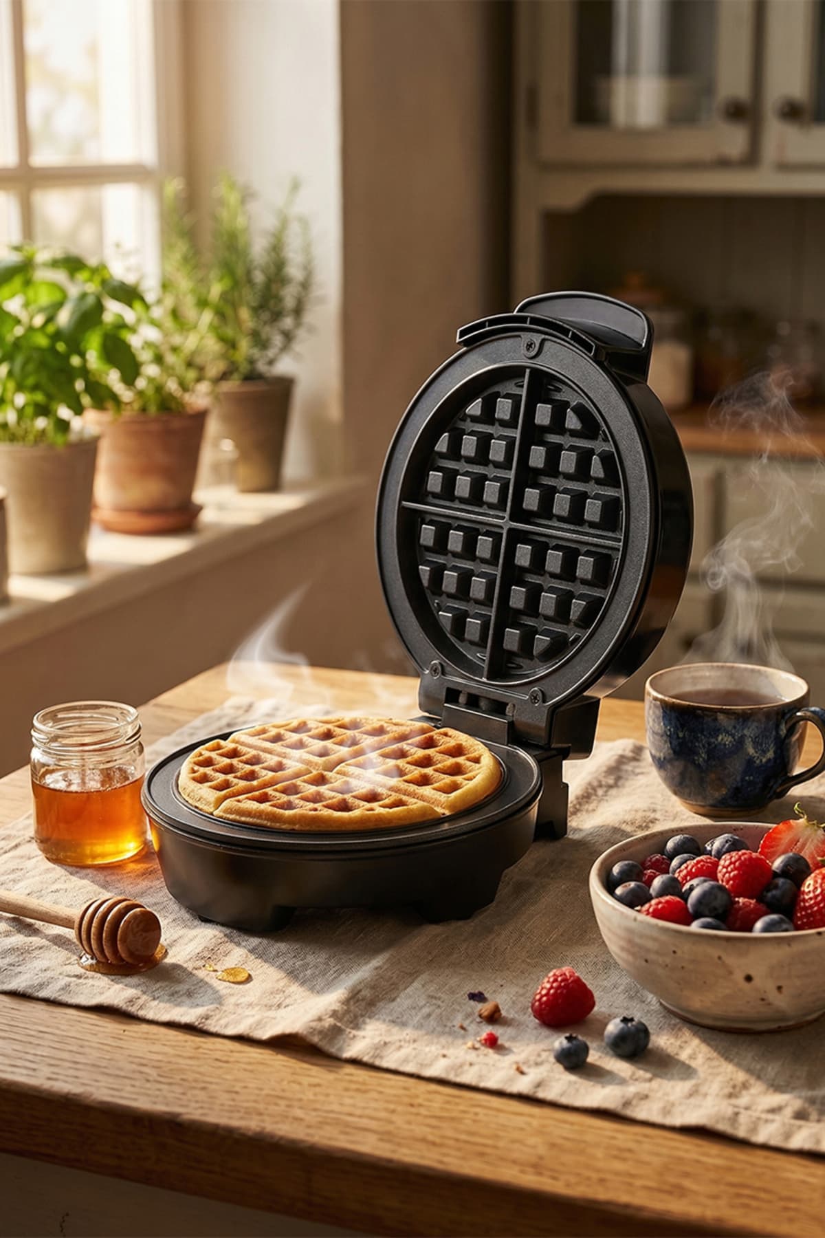 وافل ساز بلژیکی Sinbo با پوشش ضدچسب 1000 وات مدل SSM-2589 وافل ساز بلژیکی Sinbo با پوشش ضدچسب 1000 وات مدل SSM-2589