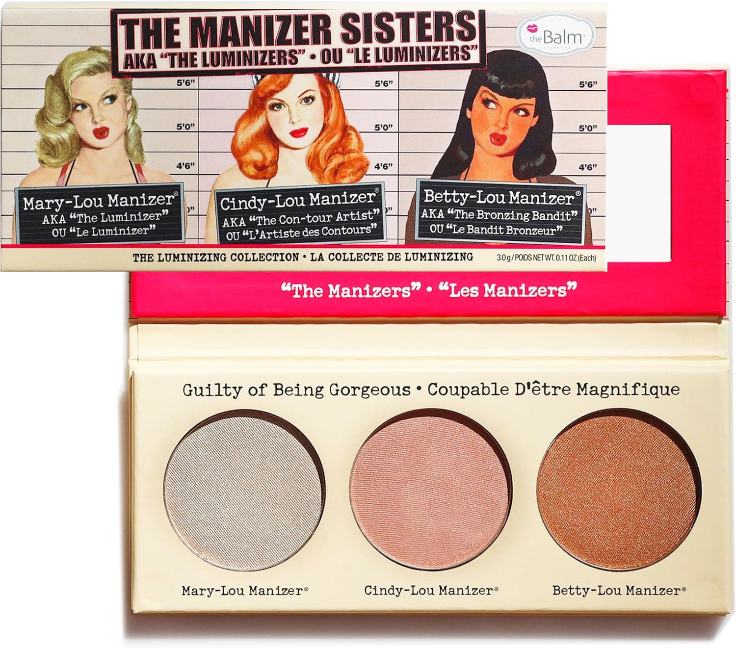 هایلایتر theBalm مدل The Manizer Sisters Betty Lou Manizer و Cindy Mary Manizer 3X3G/0.11Oz هایلایتر theBalm مدل The Manizer Sisters Betty Lou Manizer و Cindy Mary Manizer 3X3G/0.11Oz