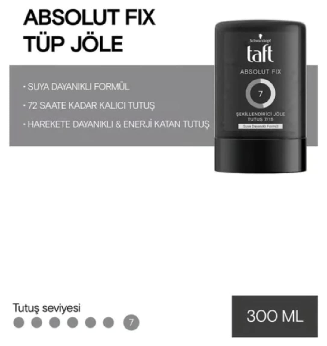 ژل مو Taft Absolu Fıx فوق قوی 300ml×2 ژل مو Taft Absolu Fıx فوق قوی 300ml×2