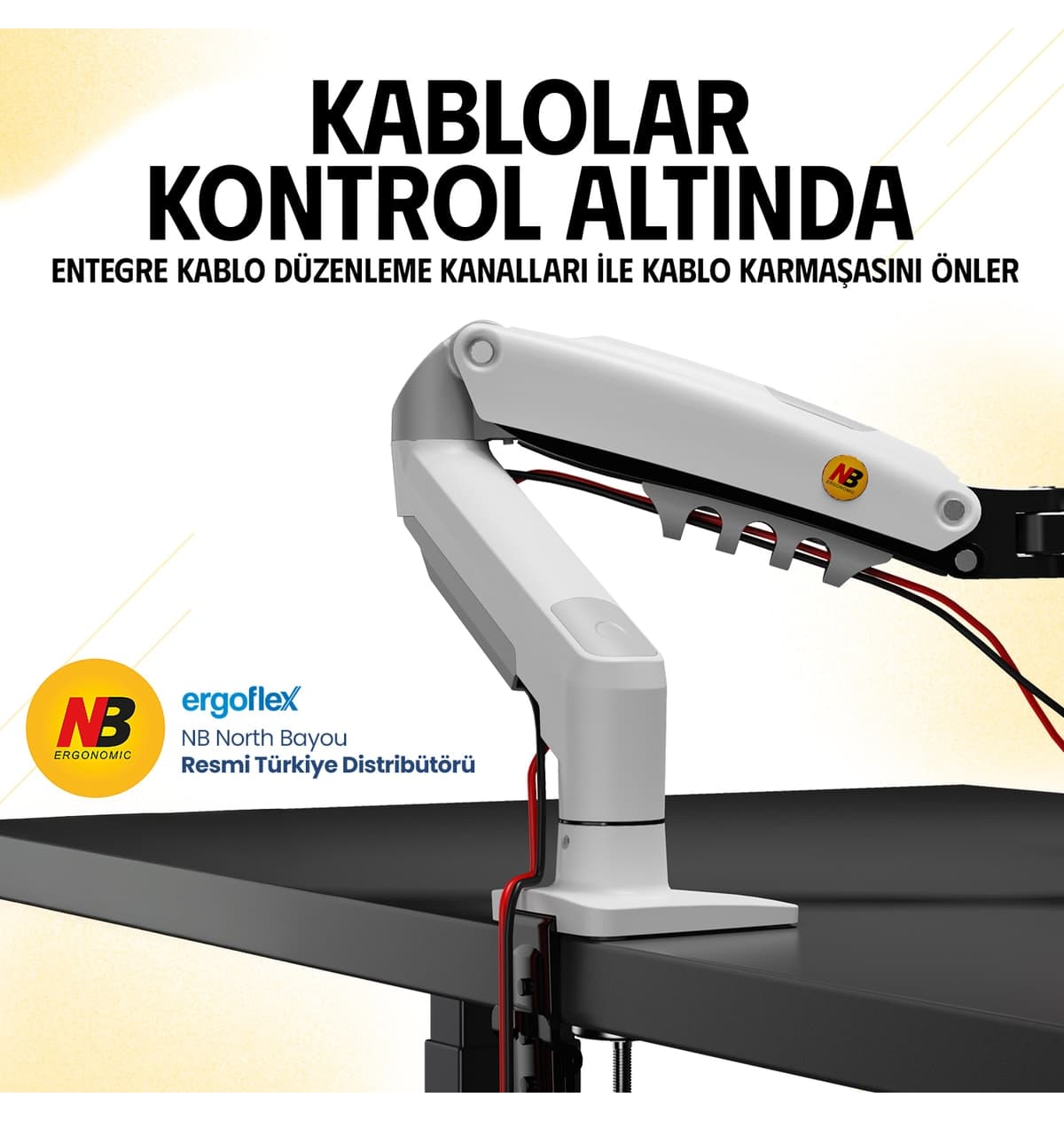 پایه مانیتور Ergoflex NB F80 ارگونومیک سفید با بازوی کمکفنردار مناسب مانیتورهای 17-32inch و 2-9 Kg پایه مانیتور Ergoflex NB F80 ارگونومیک سفید با بازوی کمکفنردار مناسب مانیتورهای 17-32inch و 2-9 Kg