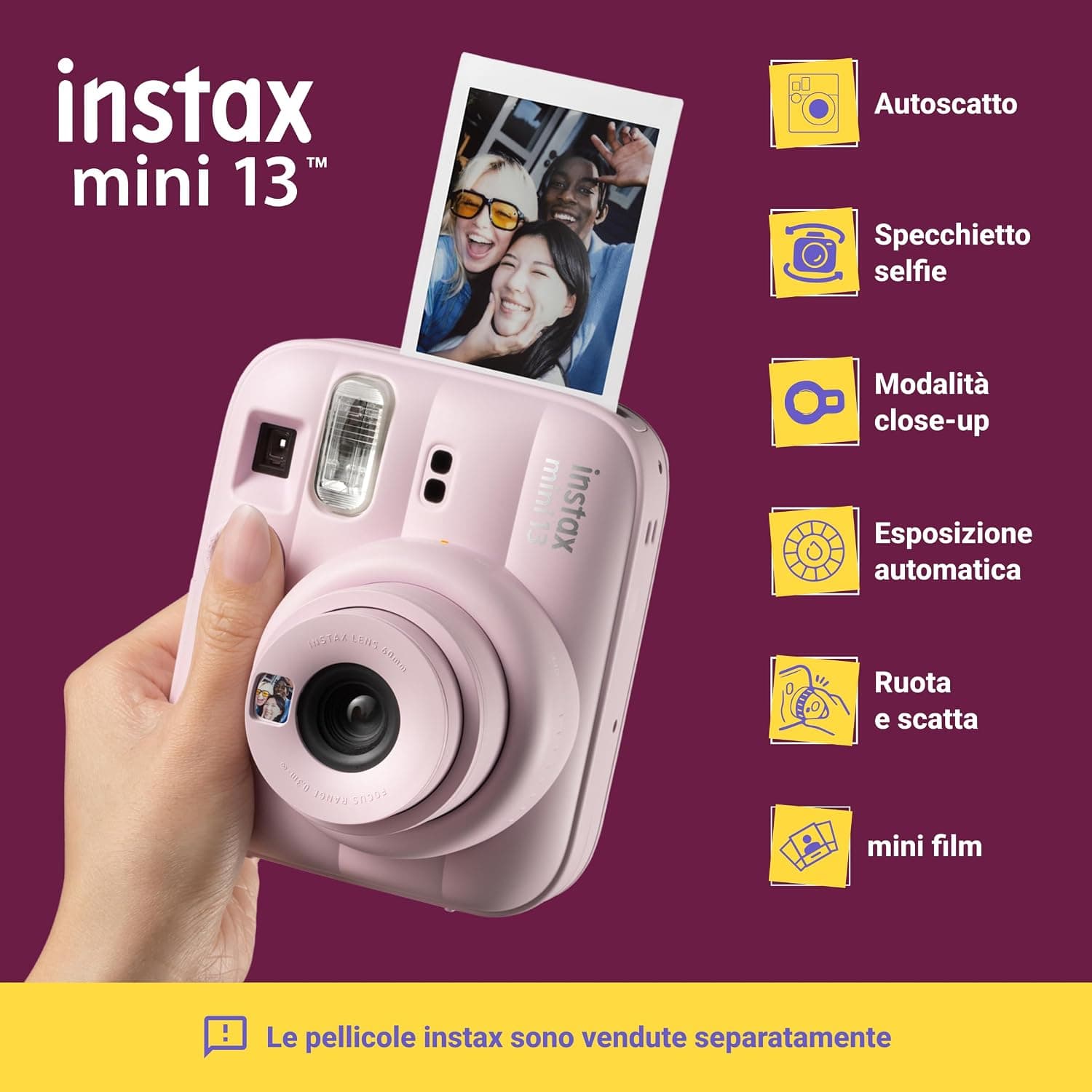 دوربین عکاسی فوری Fujifilm Instax صورتی آبنباتی مدل Mini 13 دوربین عکاسی فوری Fujifilm Instax صورتی آبنباتی مدل Mini 13