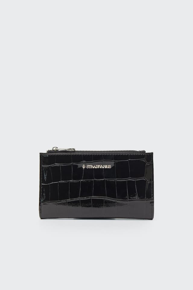کیف پول زنانه Stradivarius با طرح تمساح Basic کیف پول زنانه Stradivarius با طرح تمساح Basic