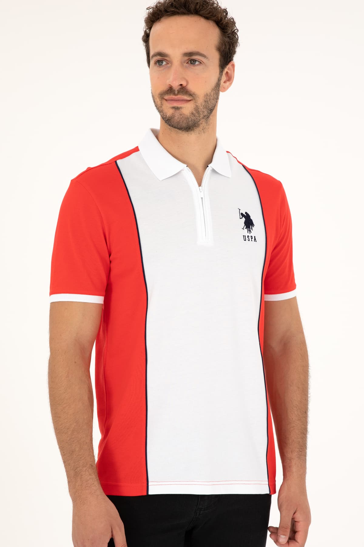 تیشرت مردانه U.S. Polo Assn. فیت معمولی یقه پولو قرمز مدل 50281945-VR030 تیشرت مردانه U.S. Polo Assn. فیت معمولی یقه پولو قرمز مدل 50281945-VR030