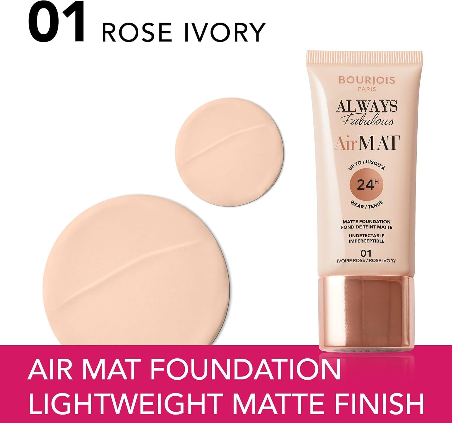 کرمپودر مایع Bourjois مدل 001 Rose Ivory با پوشش کامل و ماندگاری ۲۴ ساعته کرمپودر مایع Bourjois مدل 001 Rose Ivory با پوشش کامل و ماندگاری ۲۴ ساعته