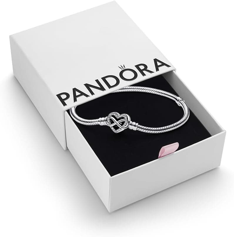 دستبند زنانه PANDORA نقره با طرح قلب بینهایت درخشان مدل 592645C01 دستبند زنانه PANDORA نقره با طرح قلب بینهایت درخشان مدل 592645C01